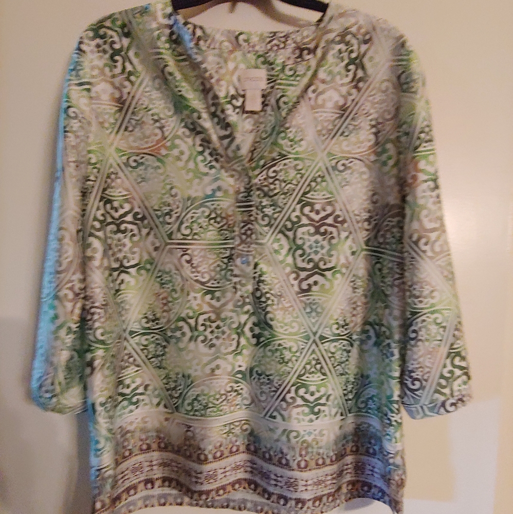 Chico's Green Sulky Tunic